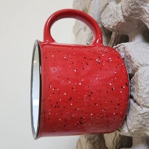 New never used, Red ceramic campfire mug 13oz